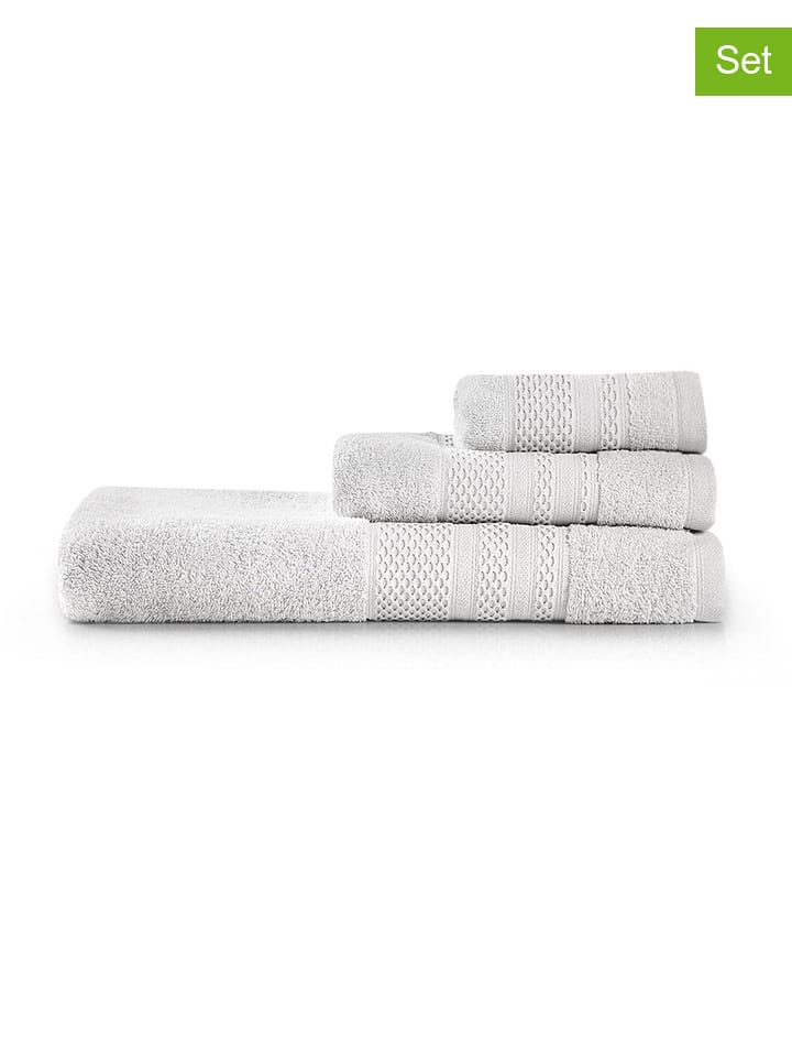 Elizabed 3tlg. Badetücher-Set in Creme günstig kaufen onesize