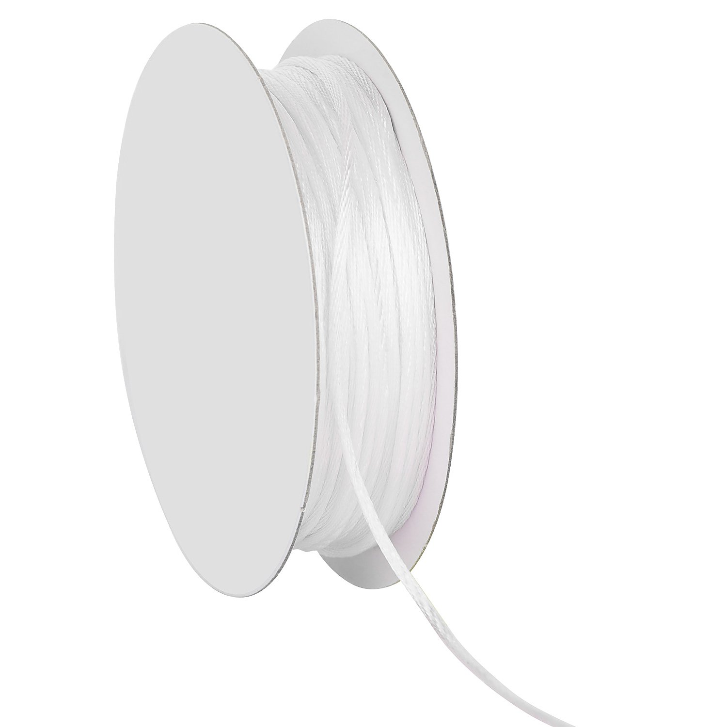 Satinkordel, weiß, 2 mm, 20 m