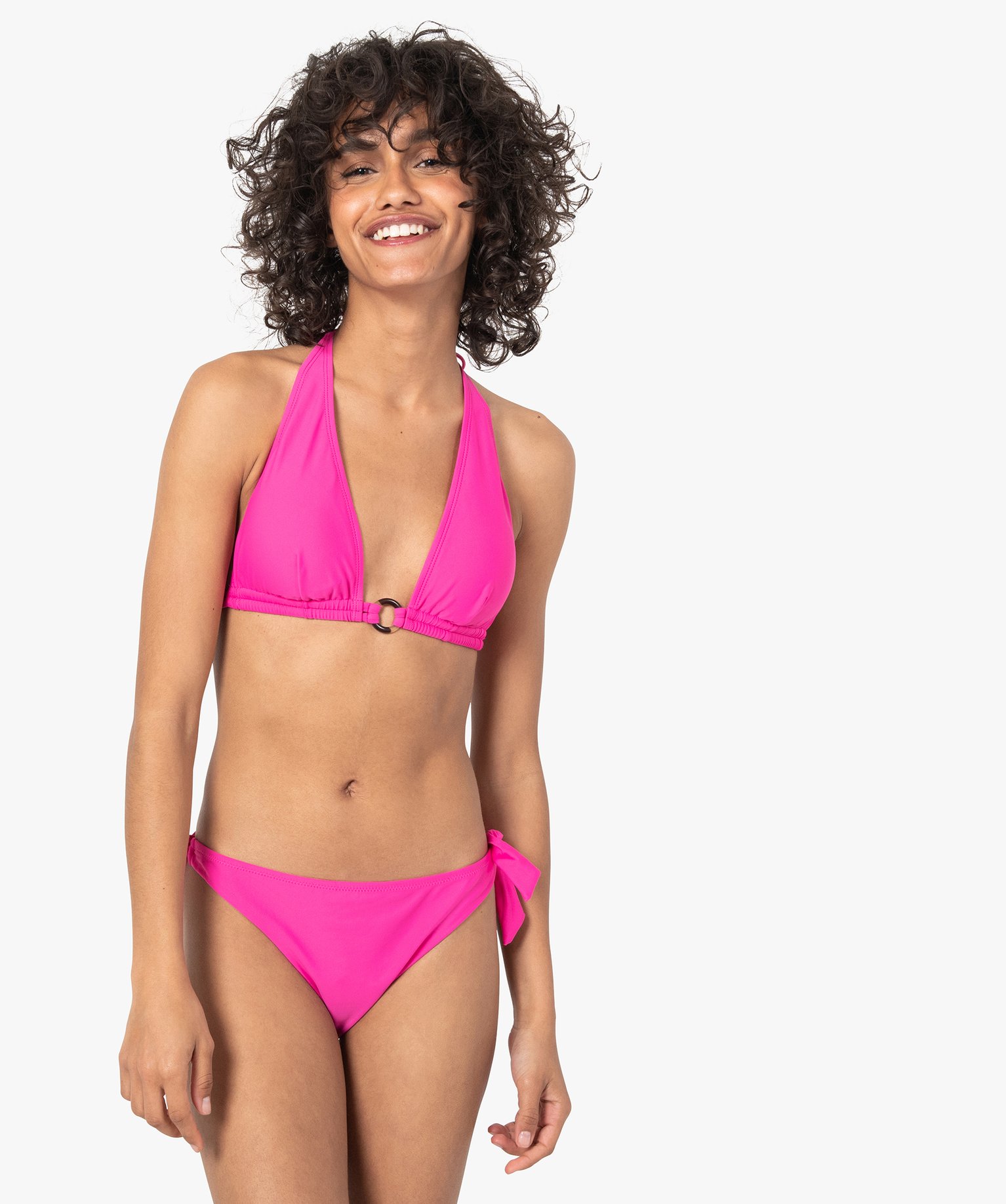 Bas de maillot de bain femme forme culotte rose | GEMO