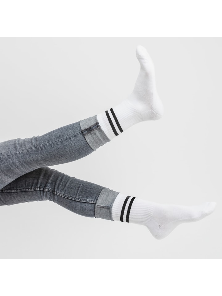 Occulto 6er Pack Retro Tennis Socken Serena in Weiß-Schwarz günstig kaufen