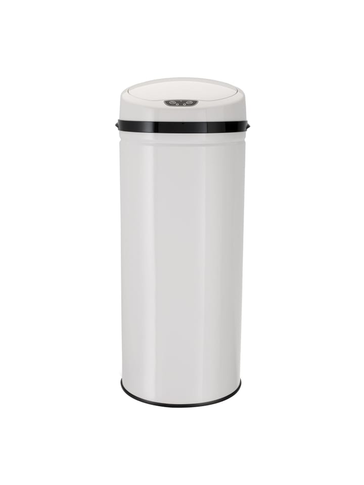 Echtwerk Edelstahl Abfalleimer mit Sensor 42 l in Weiß günstig kaufen onesize