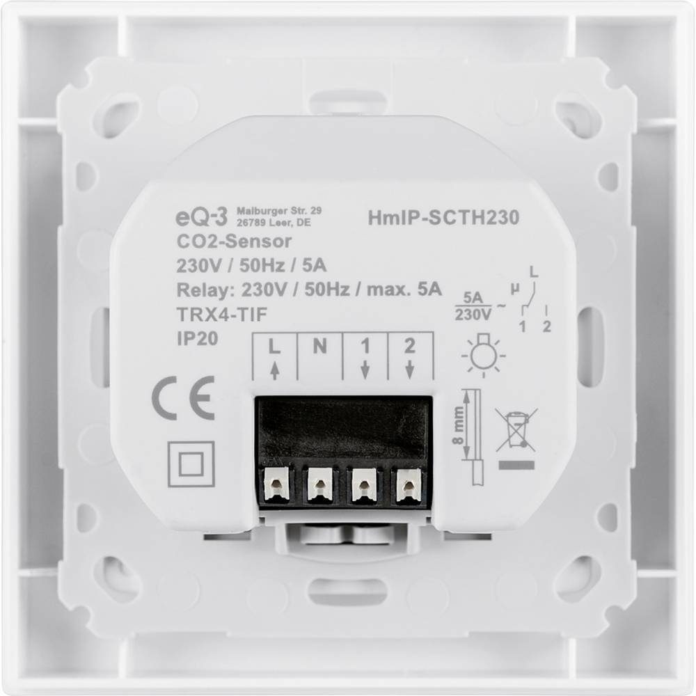 Homematic IP CO2-Sensor, CO2-Melder, 230 V Smart-Home-Steuerelement