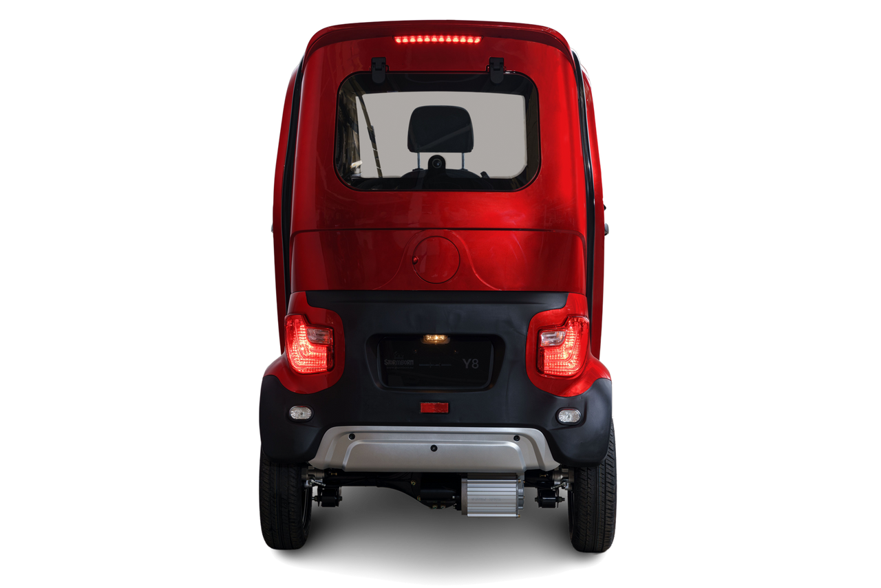 Stormborn Y8 Kabinenroller - 2 kW, Blei-Gel-Akku, 25 o. 45 km/h, rotmetallic
