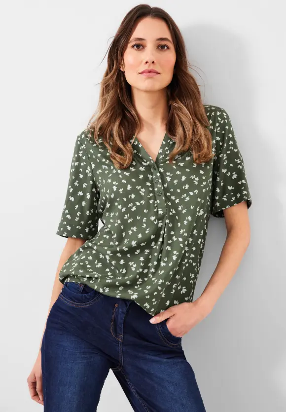 CECIL Bluse mit kurzer Knopfleiste