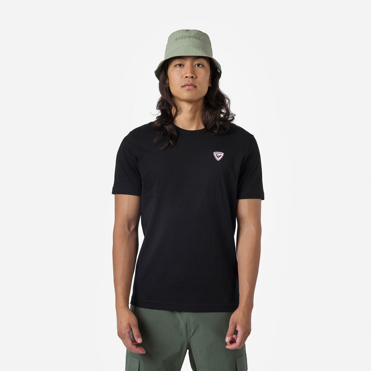 Einfarbiges Logo Herren-T-Shirt