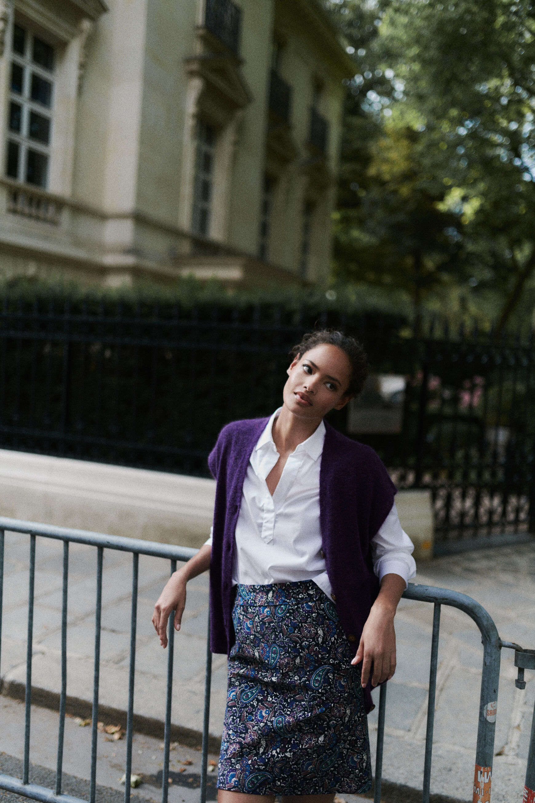 jupe adele bleu marine femme