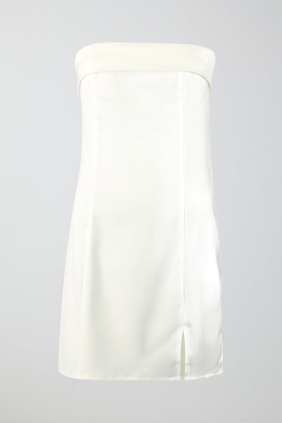 Satin tube mini dress
