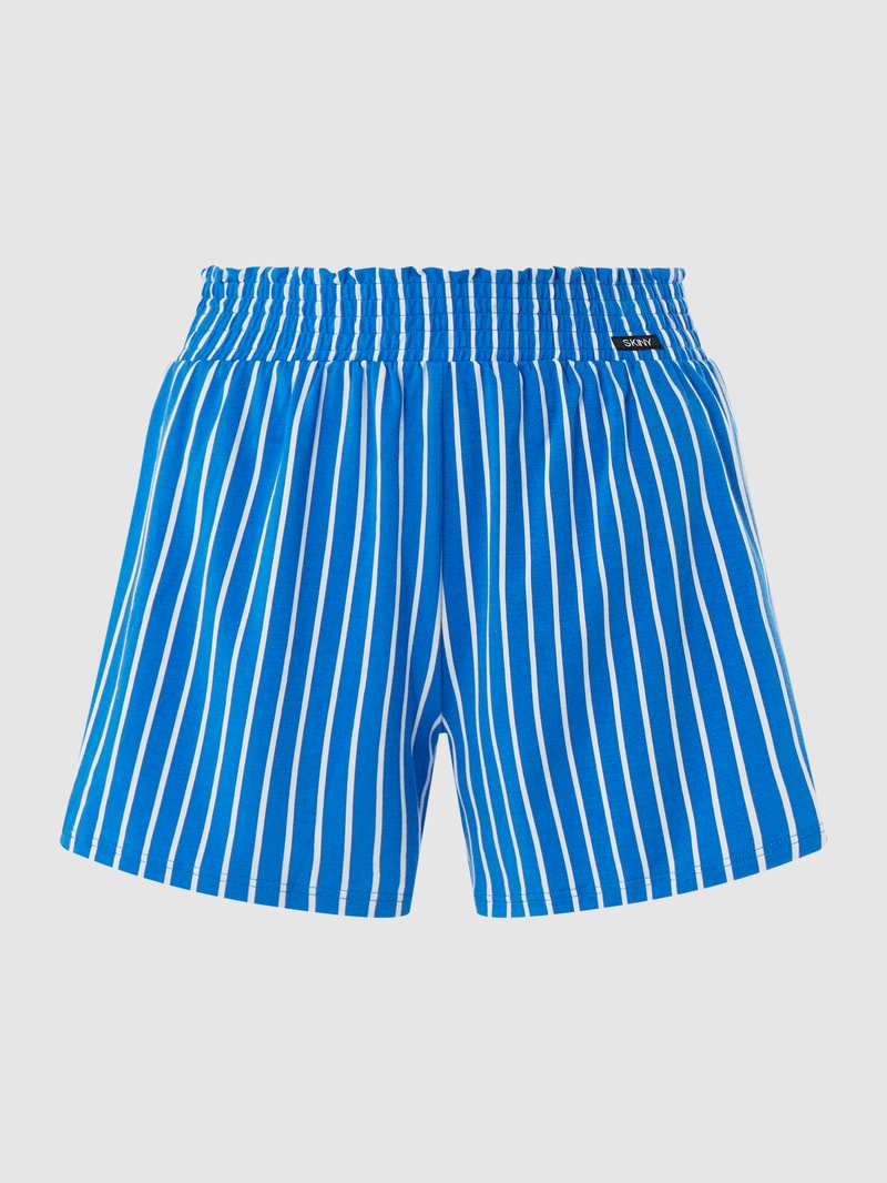 Shorts aus Viskosemischung in royalblau