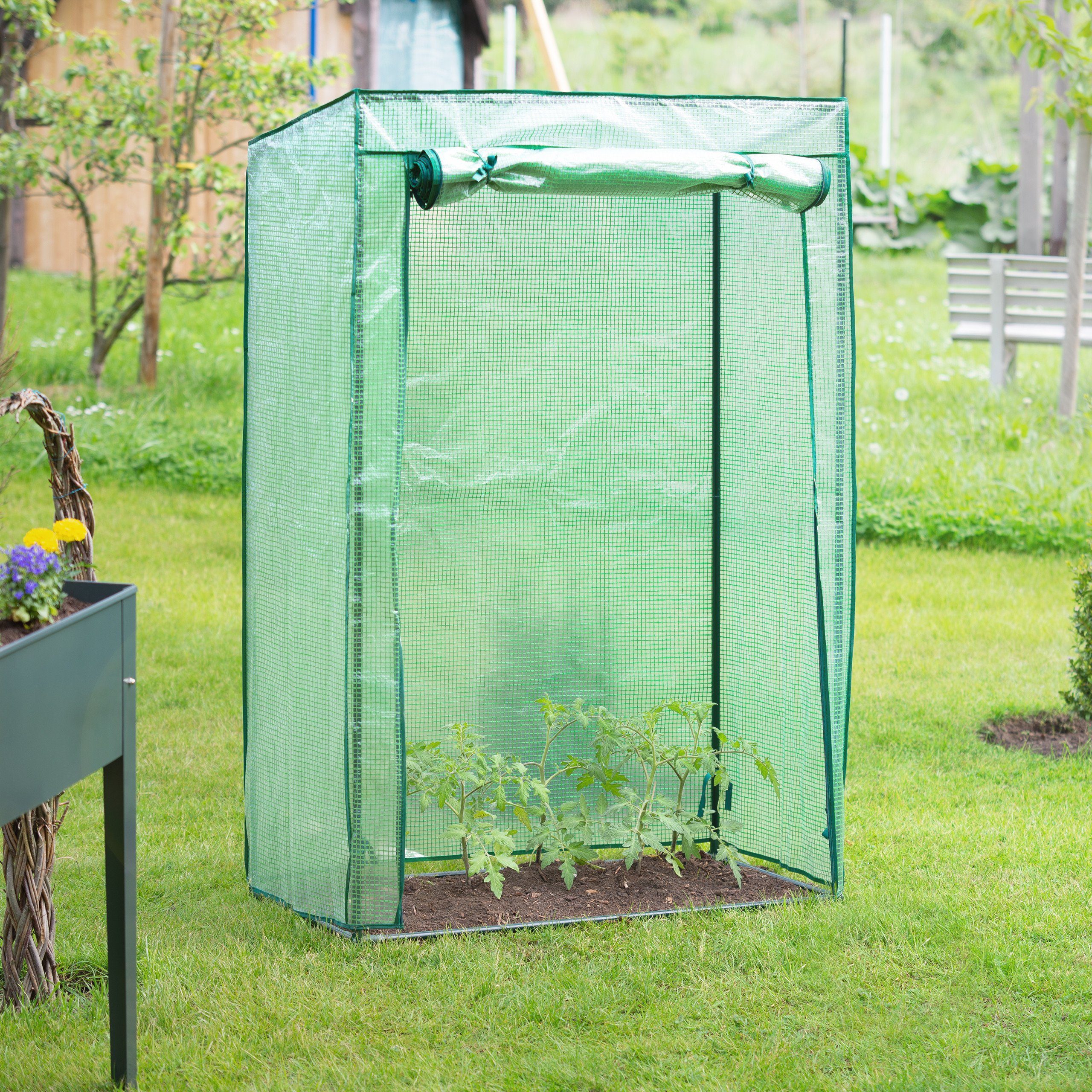 relaxdays Tomatengewächshaus 2 x Tomatengewächshaus PE
