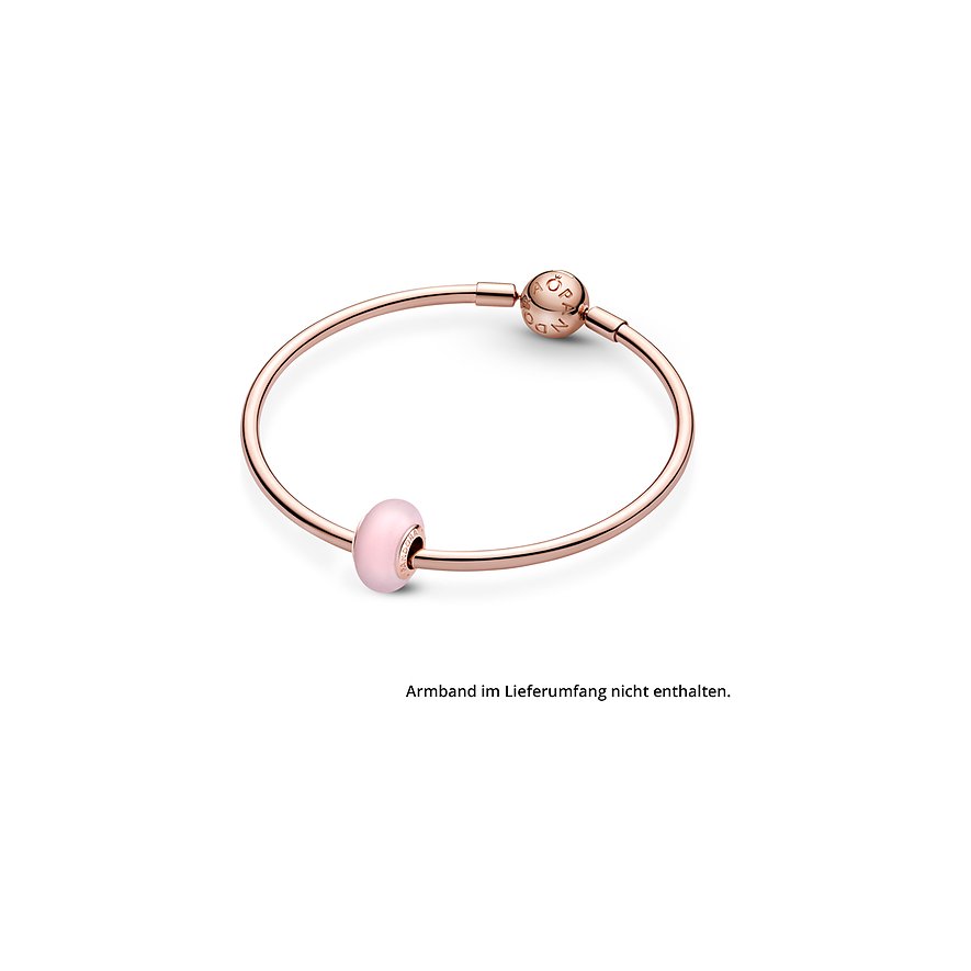Pandora Charm Moments Mattes rosafarbenes Murano-Glas