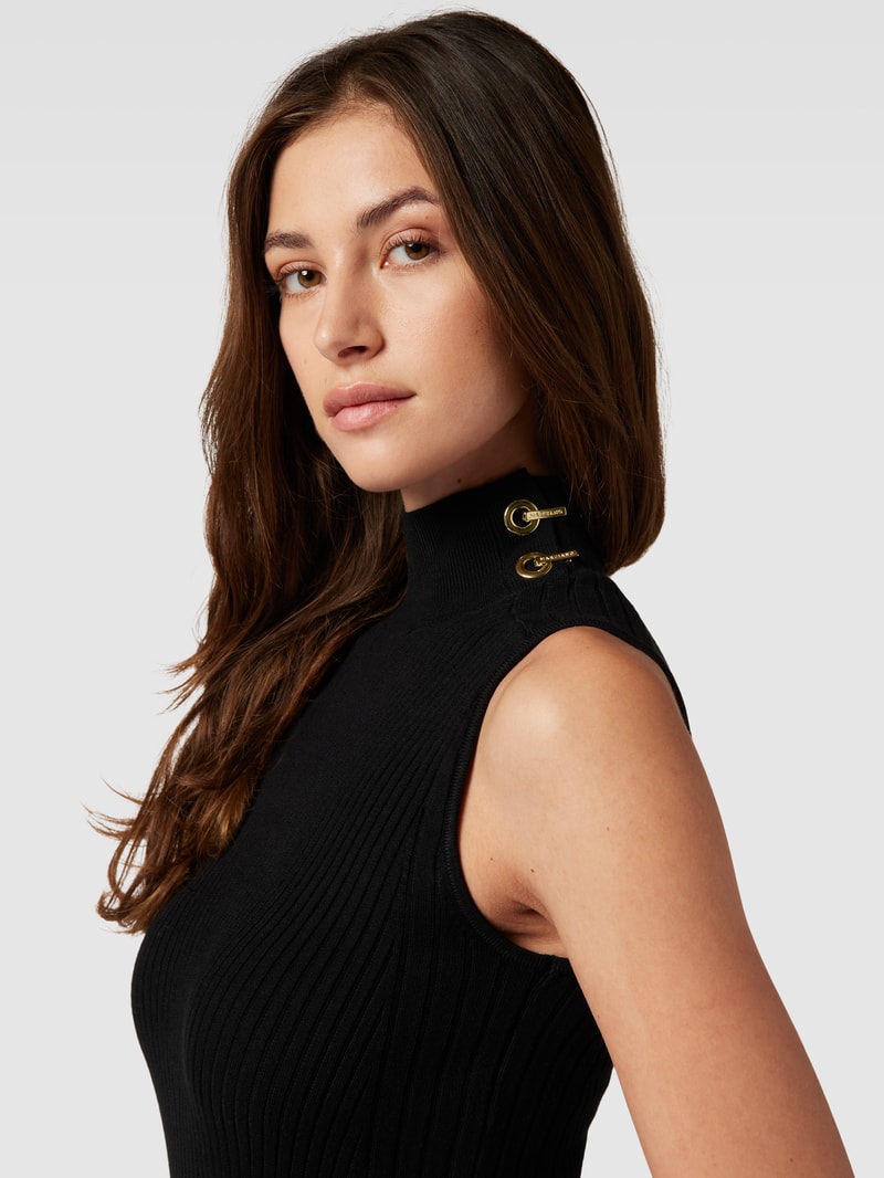 Tanktop mit Stehkragen Modell 'ALICE' in schwarz