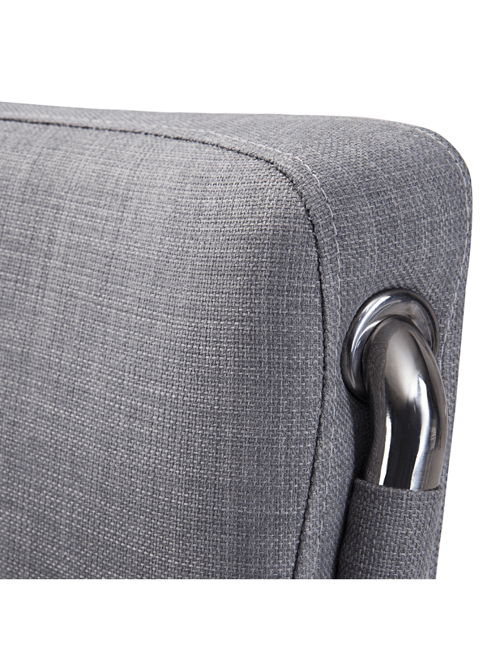 Beliani Doppelbett PARIS in Grau/Silber - (W) 175 x (H) 83 x (L) 228 cm günstig kaufen onesize