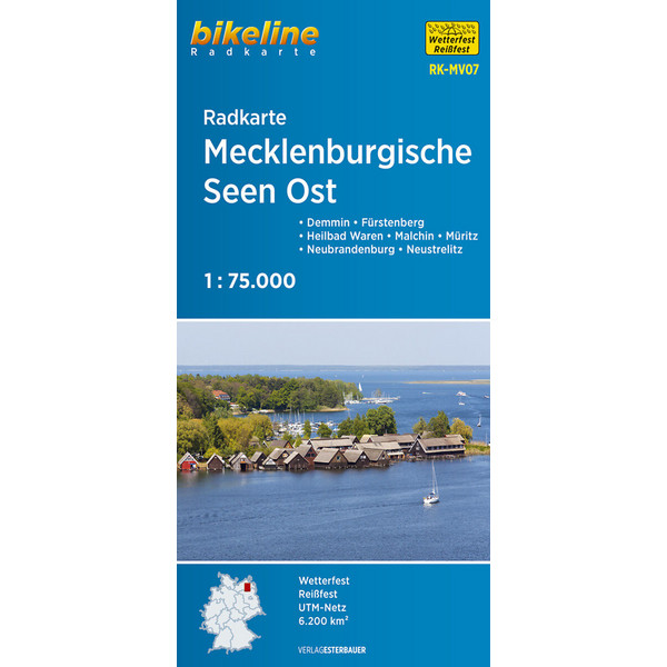 RADKARTE MECKLENBURGISCHE SEEN OST 1:75.000 - Fahrradkarte