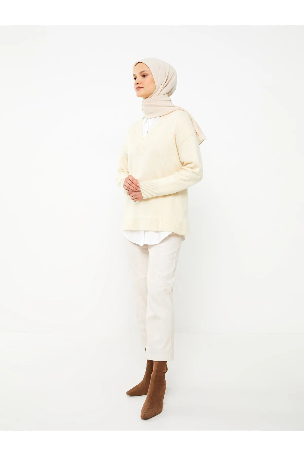 LC Waikiki  Schultertuch - Beige - Unifarben