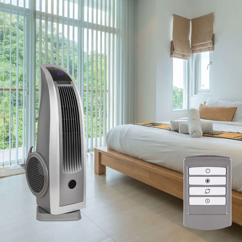 etc-shop Turmventilator, Stand Ventilator Säule Tower 120 W Fernbedienung 4 Stufen Lüfter