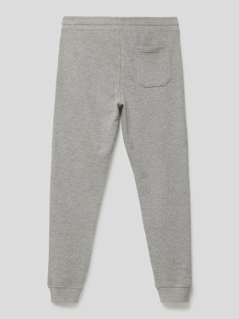 Sweatpants mit seitlichen Eingrifftaschen in mittelgrau meliert