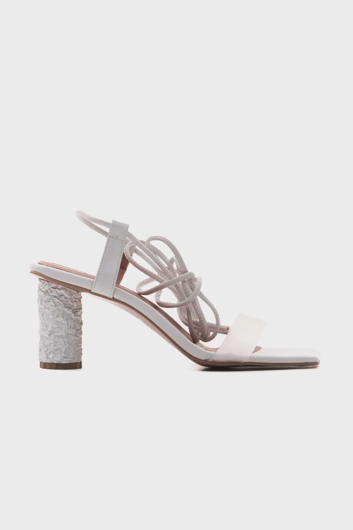LuviShoes  Weiße High-Heel-Sandalen für Damen