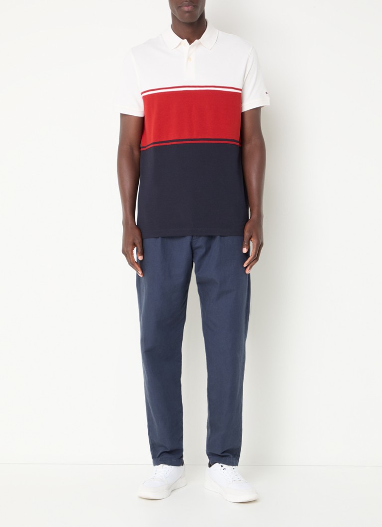 Polo Tommy Hilfiger de corte regular com estampa listrada