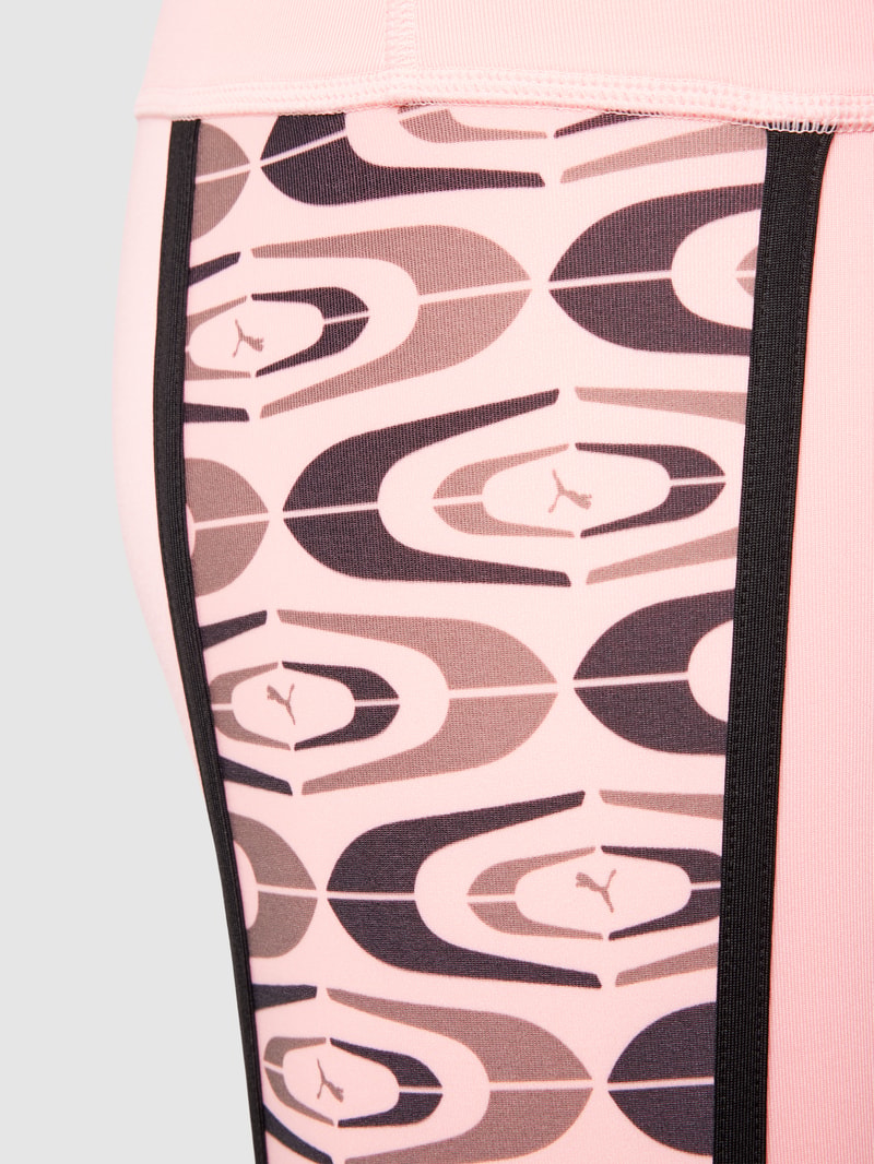 Leggings mit Label-Details in hellrosa