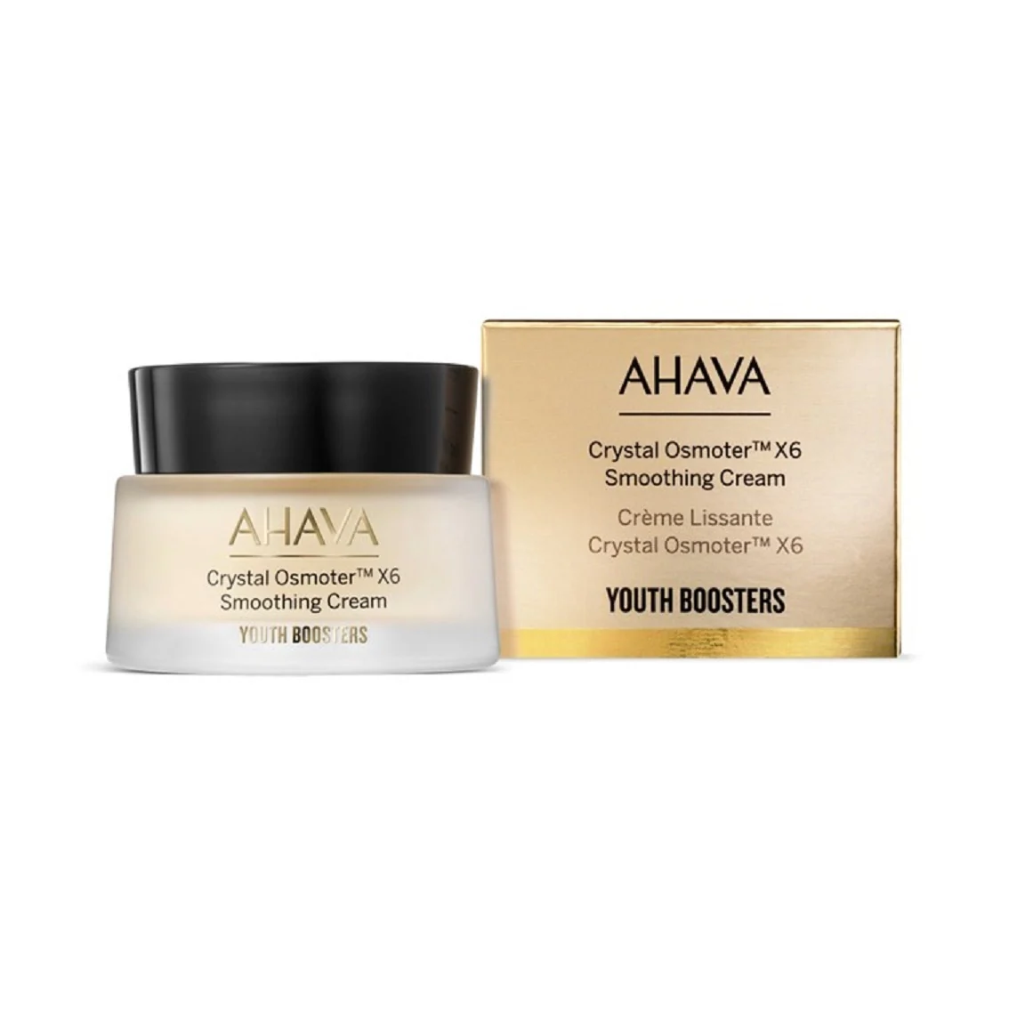 Crema alisadora Youth Boosters Crystal Osmoter™X6: tratamiento facial de efecto global de 24 horas, tratamiento facial hidratante de 24 horas, tratamiento facial antiarrugas de 24 horas, tratamiento facial iluminador de 24 horas.