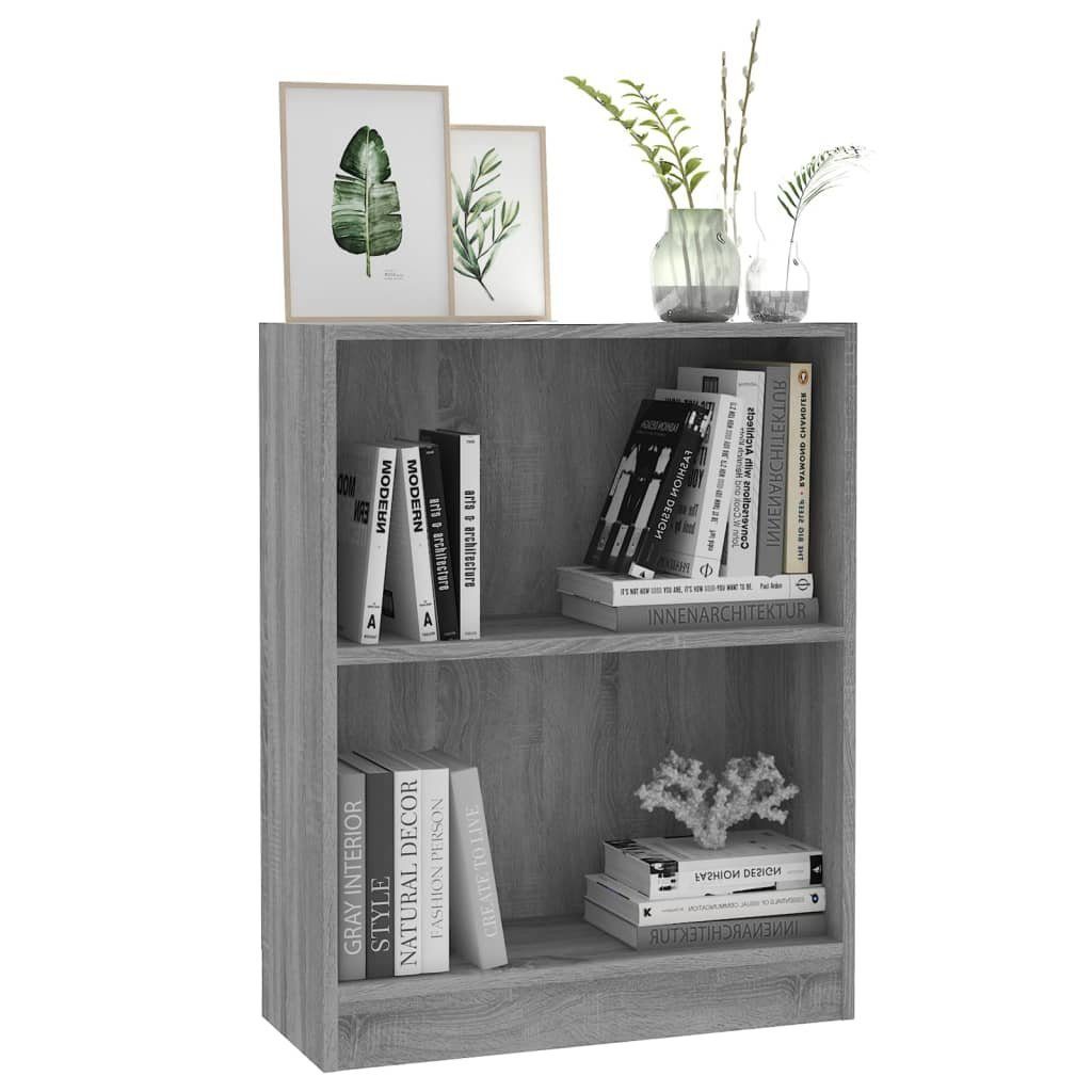 vidaXL Bücherregal Bücherregal Grau Sonoma 60x24x74,5 cm Holzwerkstoff, 1-tlg.
