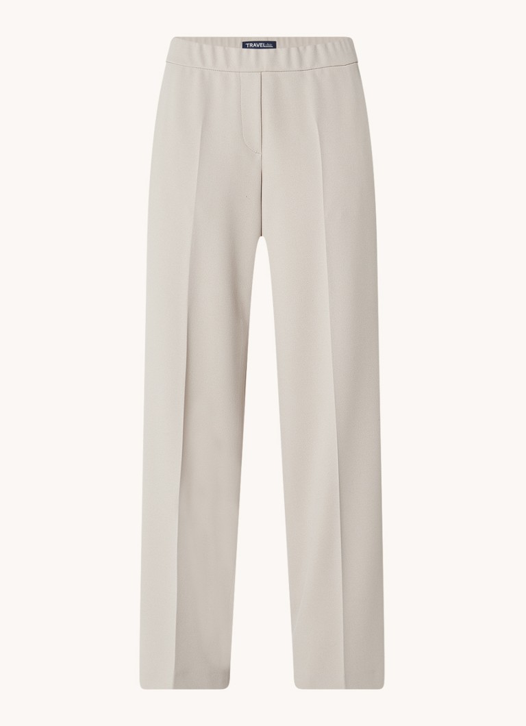 Gardeur Franca mid waist wide fit trousers with press pleat