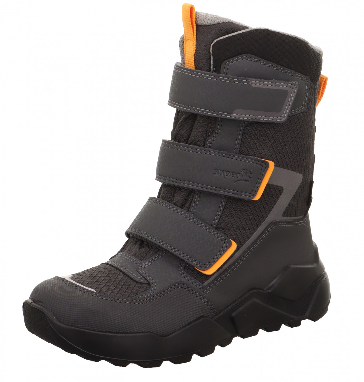 ROCKET - Grau/Orange Stiefel mit Klettverschluss