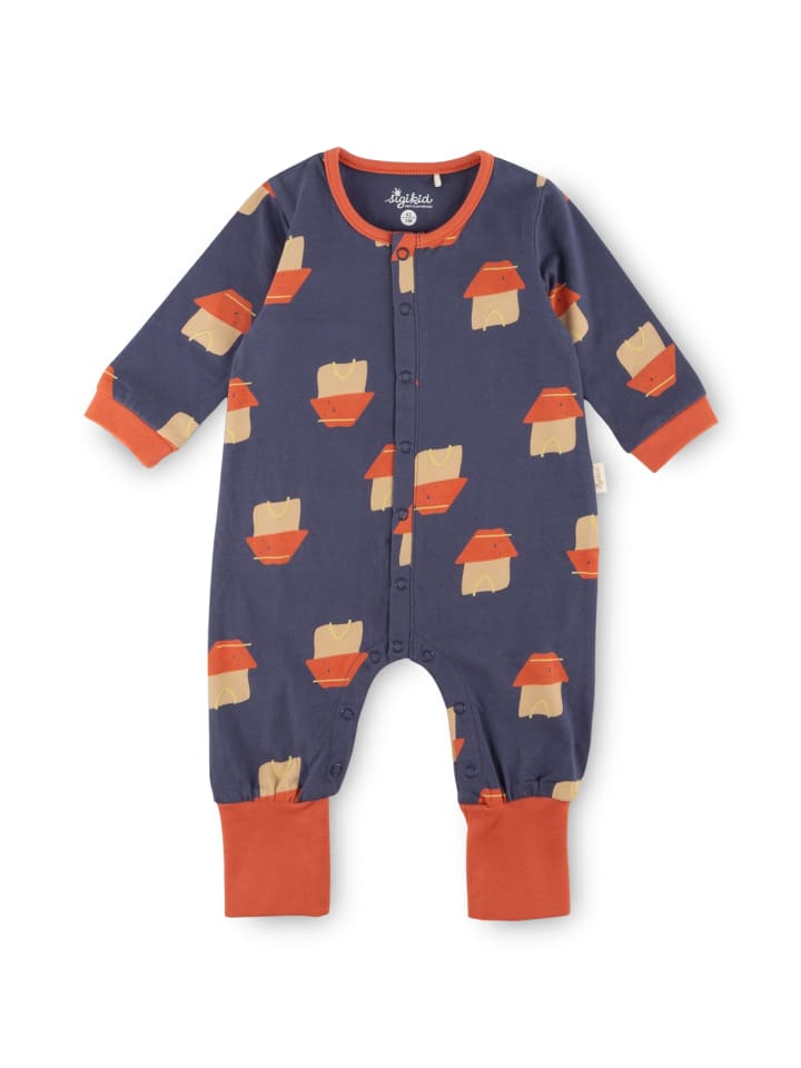 Sigikid Overall Baby Nachtwäsche in Dunkelblau/Rot günstig kaufen