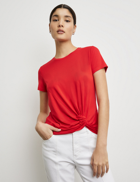 T-Shirt mit Raff-Detail