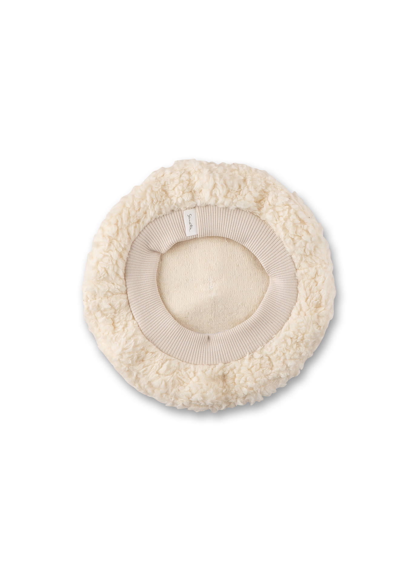 Mütze Beige aus Teddy-Plüsch