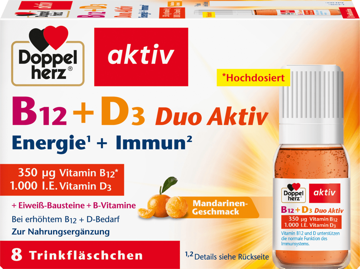 Vitamin B12 + D3 Duo Aktiv Trinkfläschchen 8 St, 91,1 g