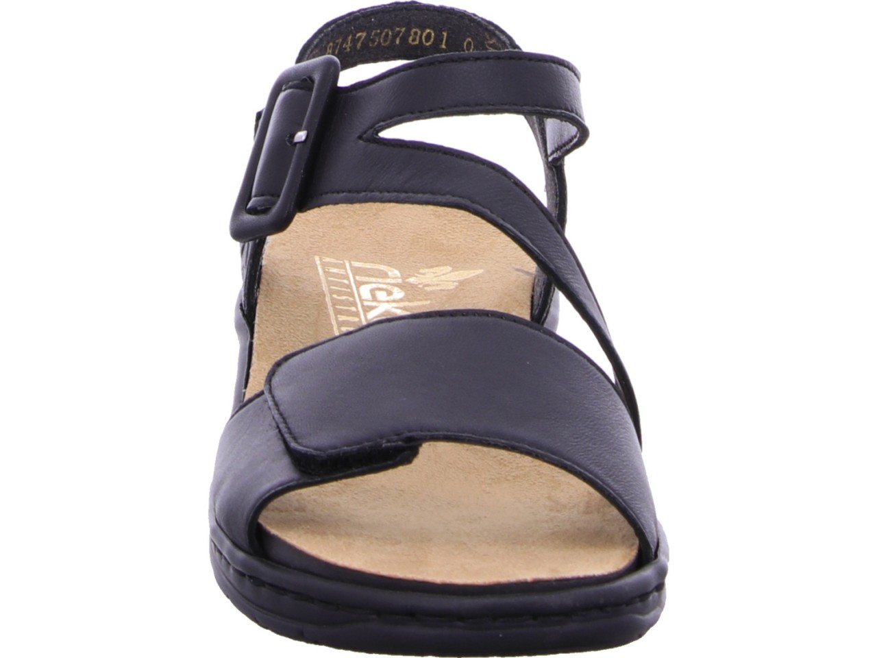 RIEKER Klassische Sandalen schwarz