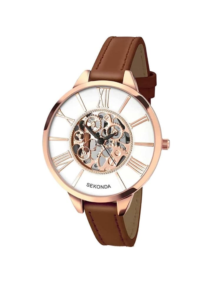 COFI 1453 Damen -Armbanduhr Analog Quartz Uhr in Braun günstig kaufen onesize