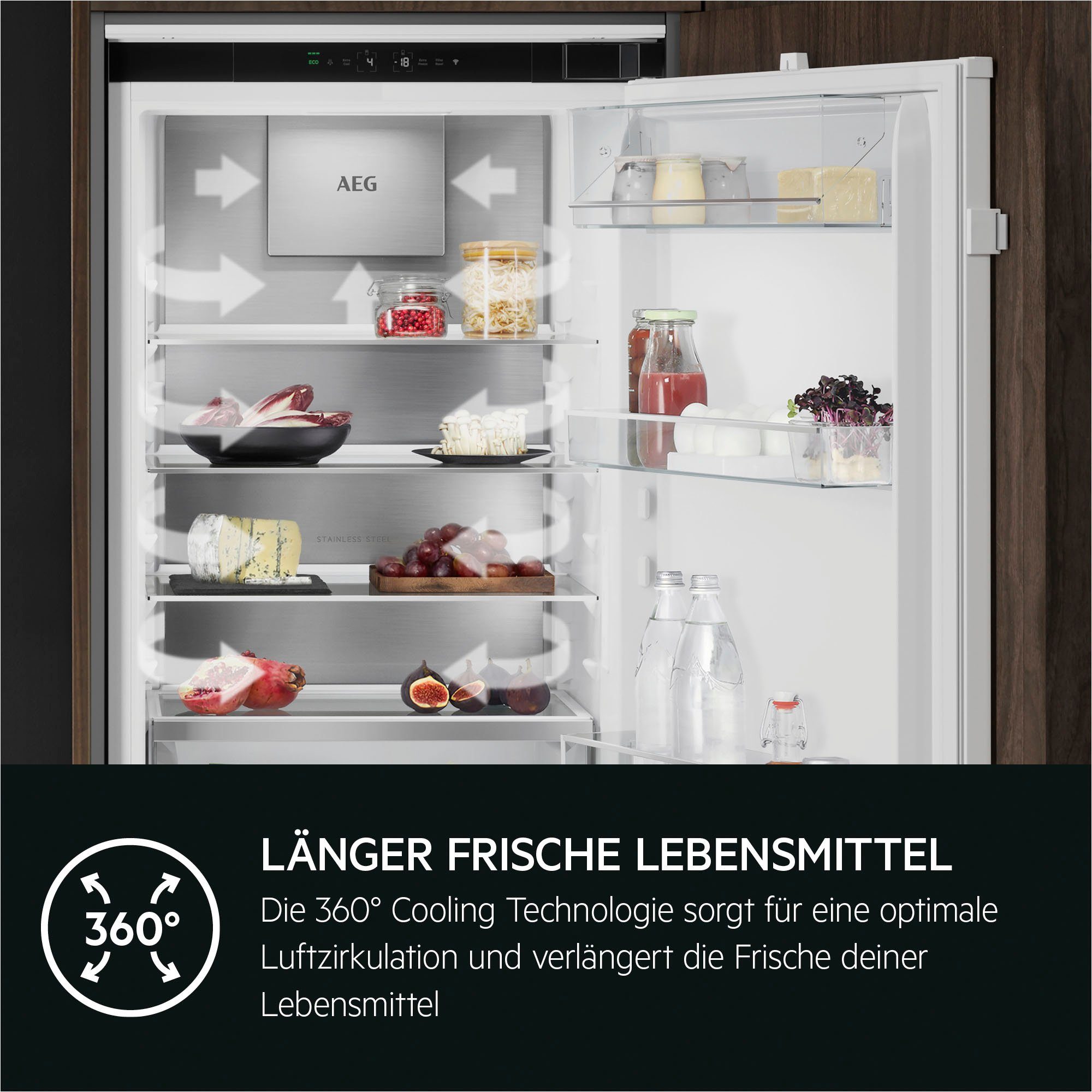 AEG Einbaukühlgefrierkombination 7000 SCE818E7MF 925553005, 176,9 cm hoch, 55,6 cm breit