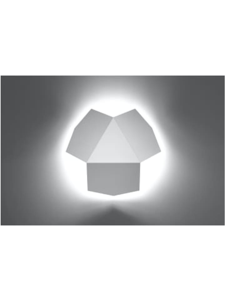 Nice Lamps Wandleuchte HIRU  in weiss H 8cm günstig kaufen onesize