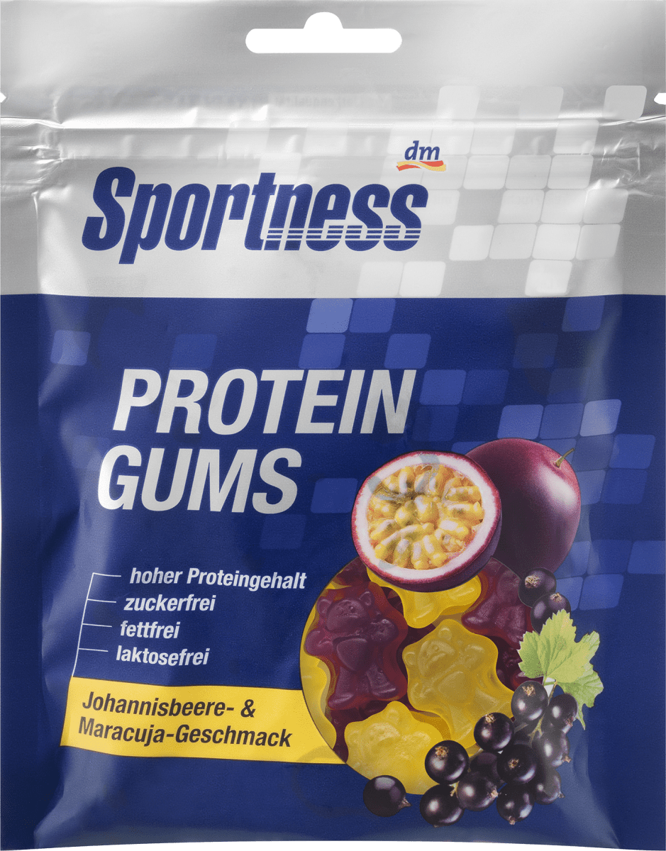 Protein Gums, Johannisbeere- & Maracuja-Geschmack, 90 g