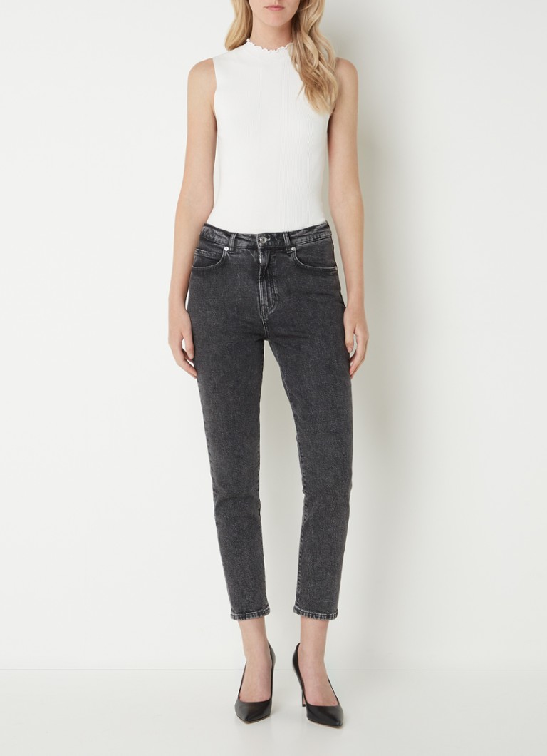 HUGO BOSS Swilk Fine Knit Sleeveless Top with Rib Structure