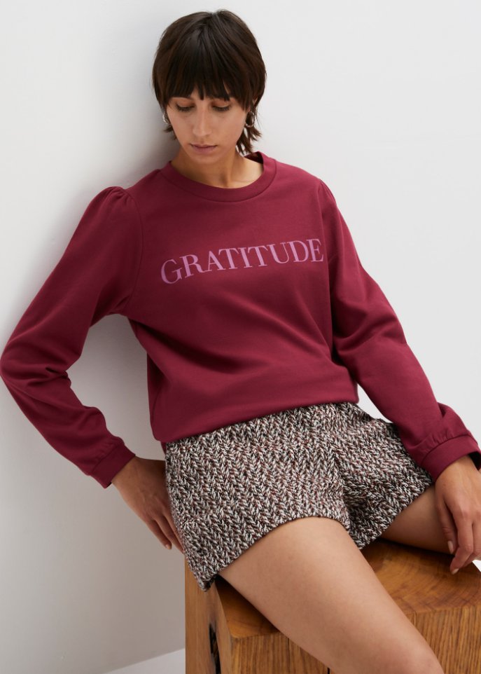 Sweatshirt mit Puffärmel
