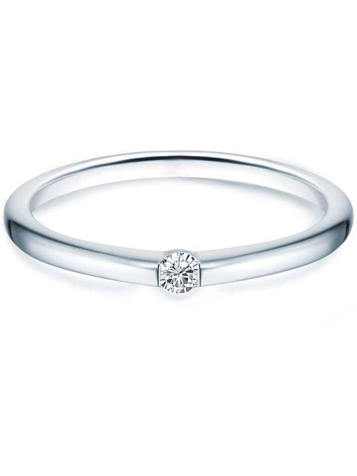 Trilani Ring Sterling Silber Zirkonia weiß in silber günstig kaufen