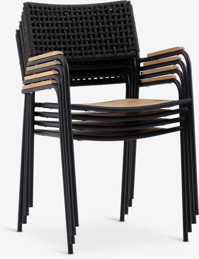 AJSTRUP Chaise empilable AJSTRUP Noir