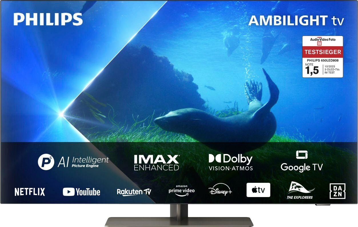 Philips 65OLED808/12 OLED-Fernseher (164 cm/65 Zoll, 4K Ultra HD, Android TV, Google TV, Smart-TV)