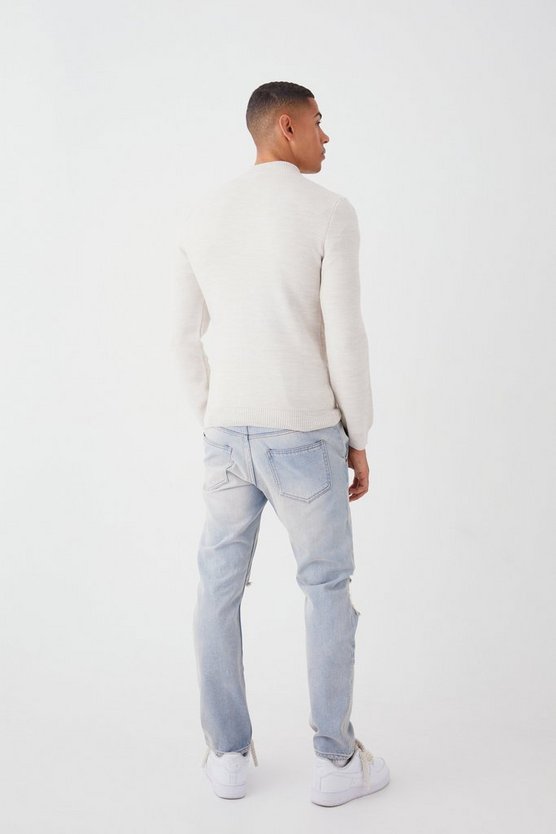Zerrissene Slim-Fit Jeans