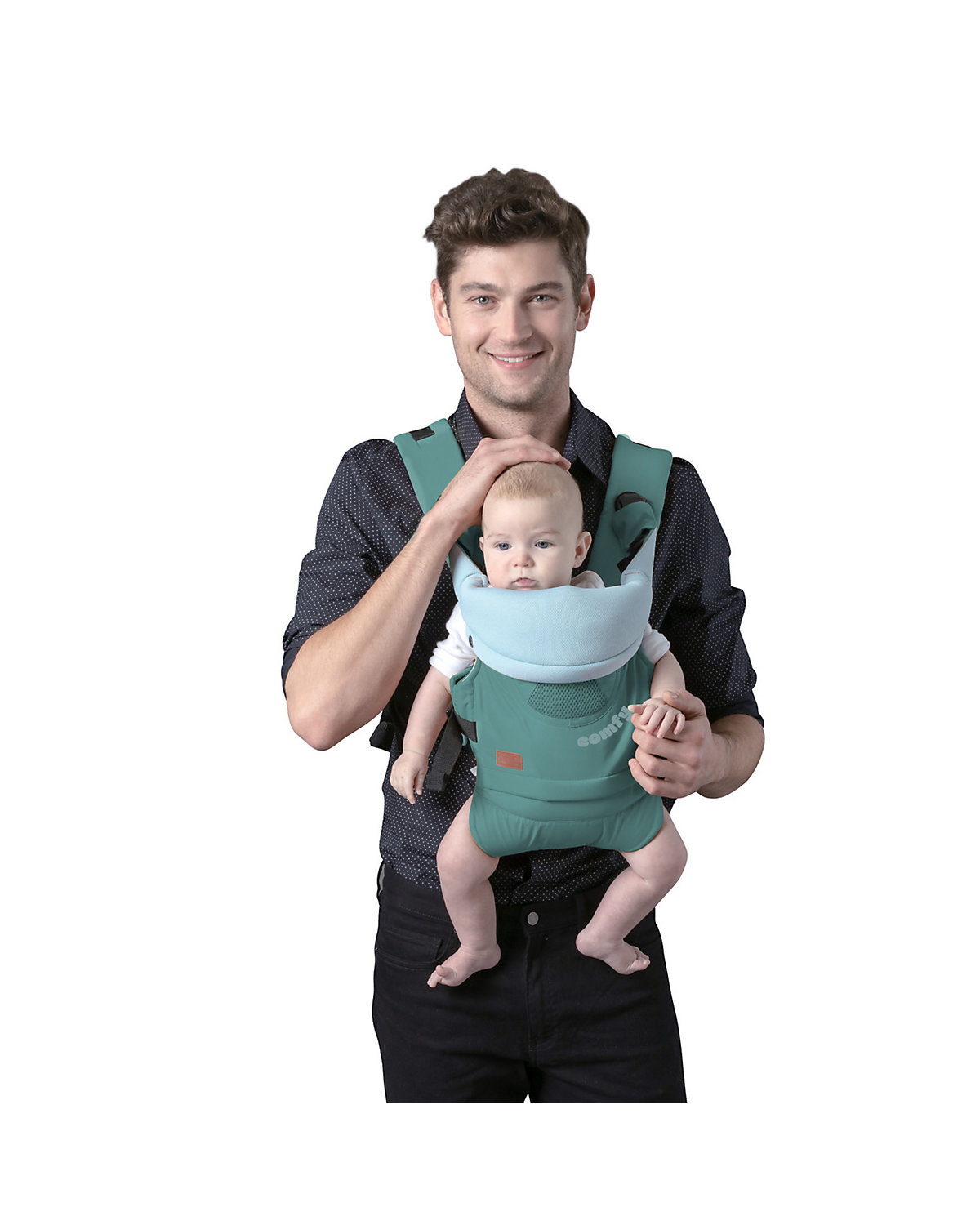 Babytrage Comfy 3 in 1 Bauch- und Rückentrage 4 Positionen bis 9 kg ab Geburt Babytragen