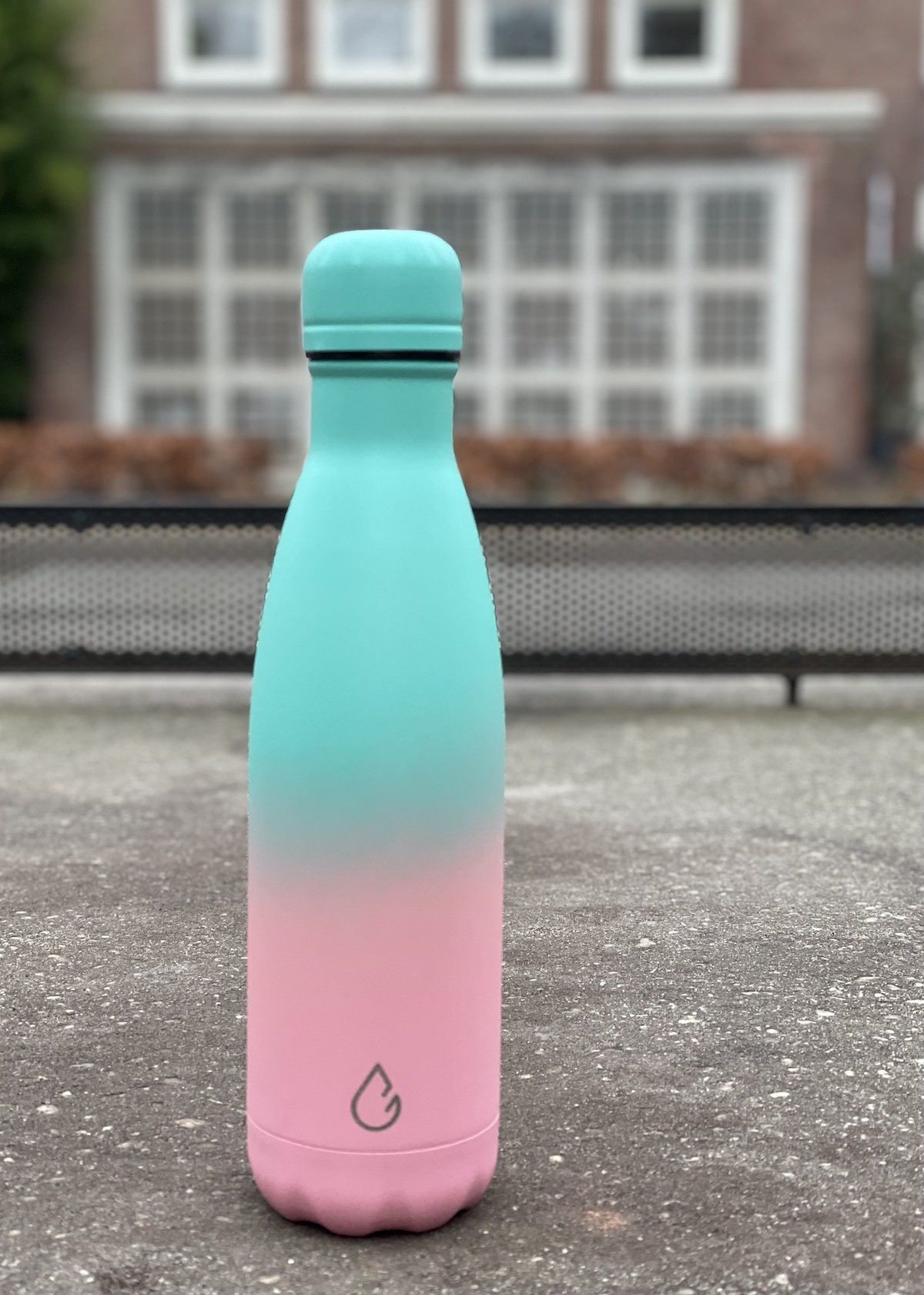 Wattamula Design Öko Edelstahl Blue Pink 500-ml-Wasserflasche