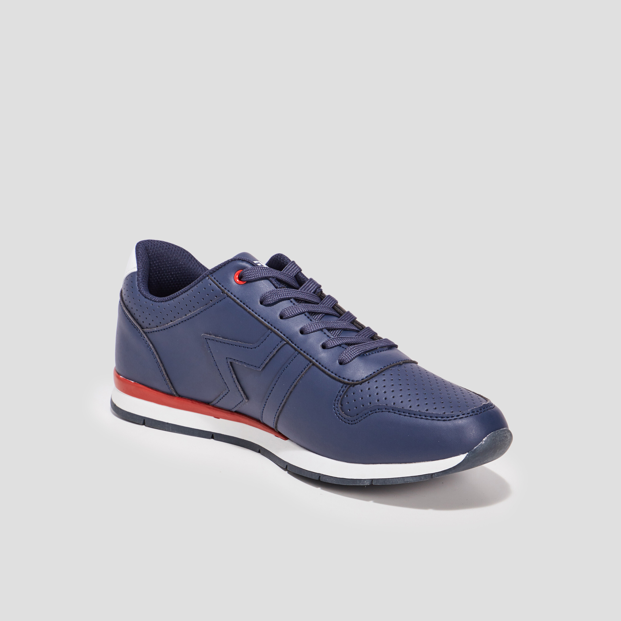 Baskets running à lacets Creeks bleu marine homme | La Halle