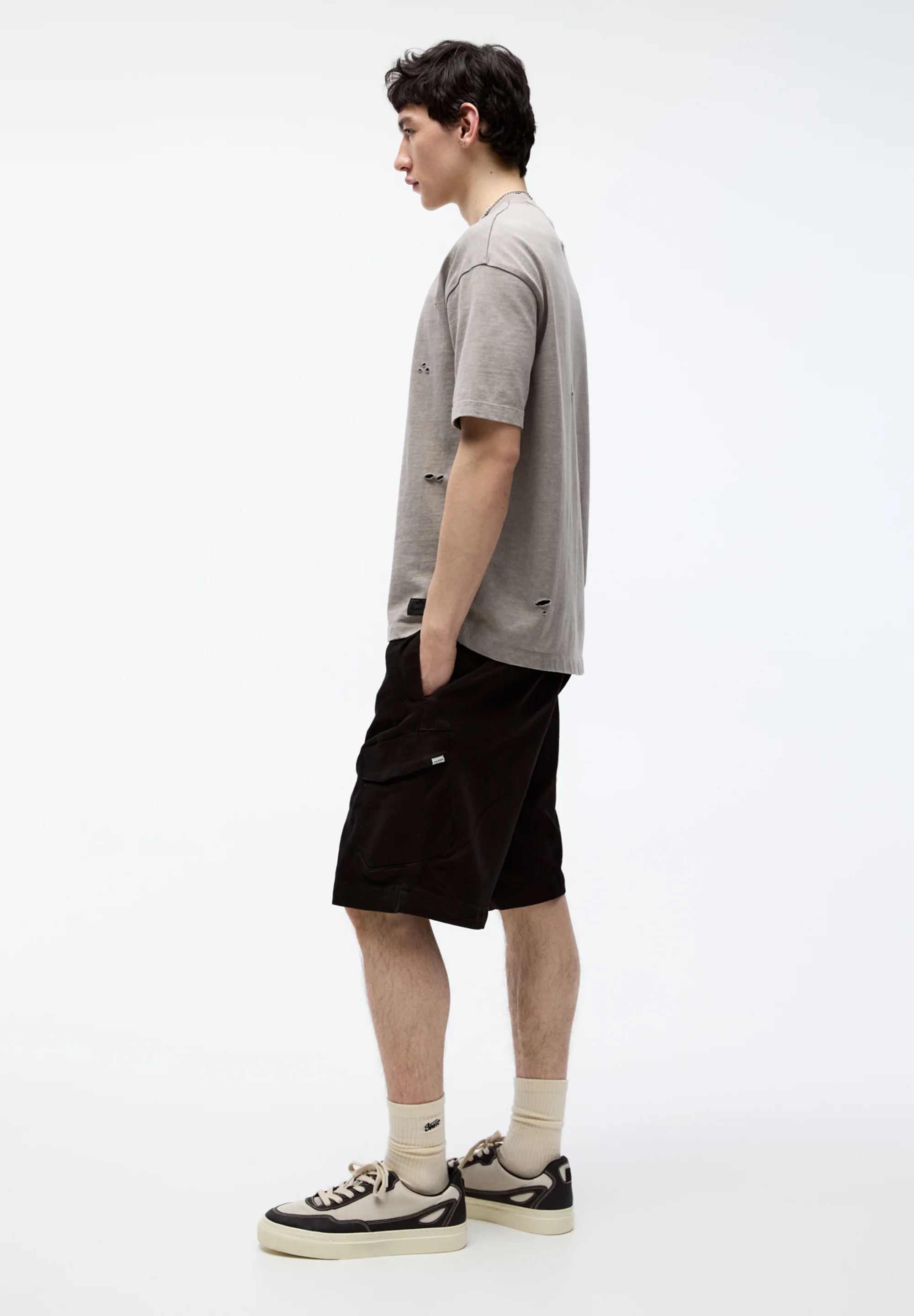PULL&BEAR SOFT-BERMUDA - Shorts vaqueros