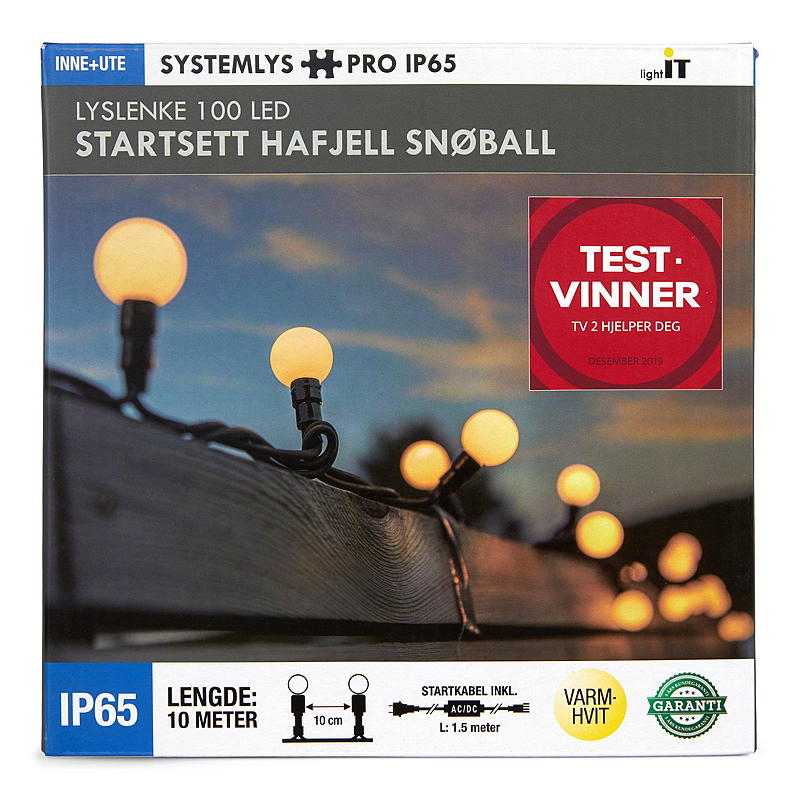 Light IT Systemlyslenke Snøball Startsett, 100 LED
