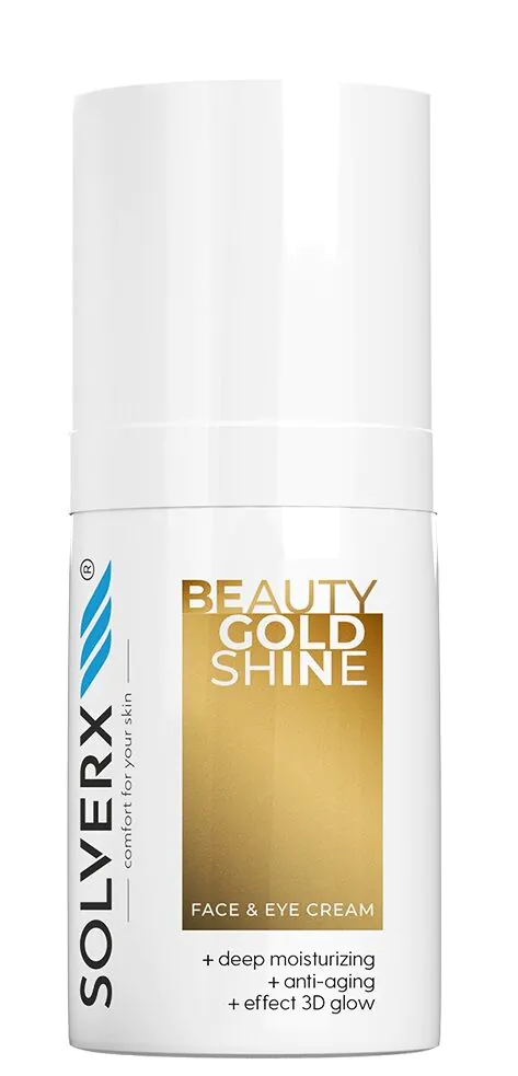 „Solverx Beauty Gold Shine“ veido ir akių kremas