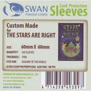 Swan Panasia Kartenhüllen 60mm x 60mm dünn (160)