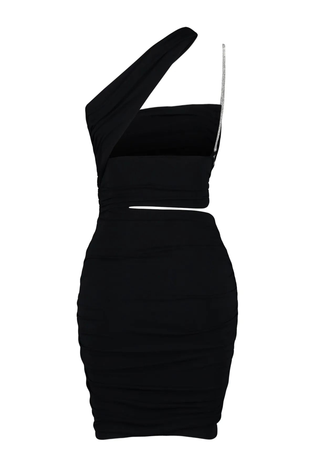 Trendyol Collection  Schwarzes, tailliertes, gestricktes, glänzendes Stein-Stilvolles Abendkleid TPRSS23EL00202